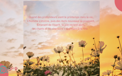 Le printemps cette nouvelle énergie qui circule !